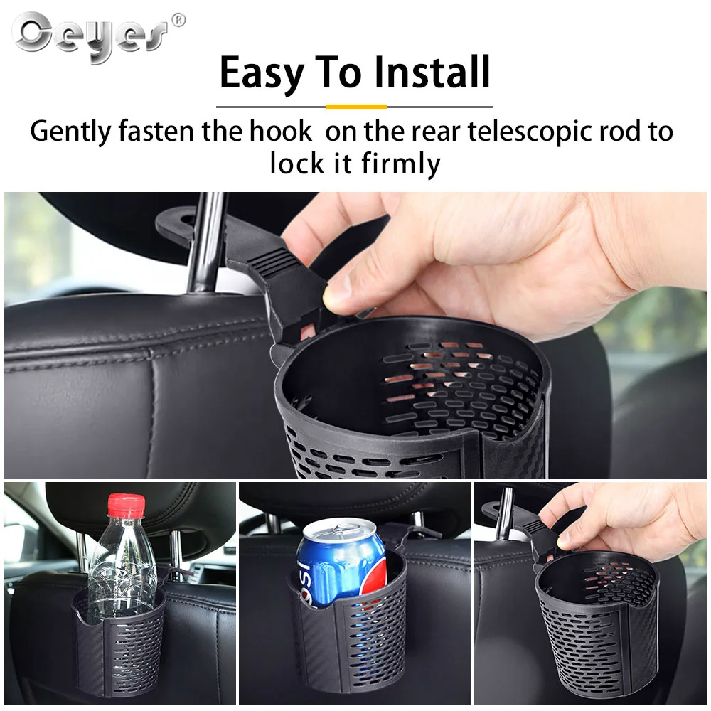 Car Back Seat Cup Holder Multifunctional Hanging Mount Drink Storage Holders Auto Truck Interior Water Bottle Organizer