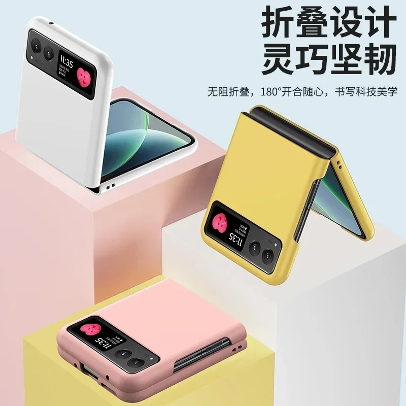 Чехол Skin Feel для Motorola Razr 40 Moto Razr40 5G, однотонный комплект из 2 предметов, модный легкий чехол с защитой от царапин