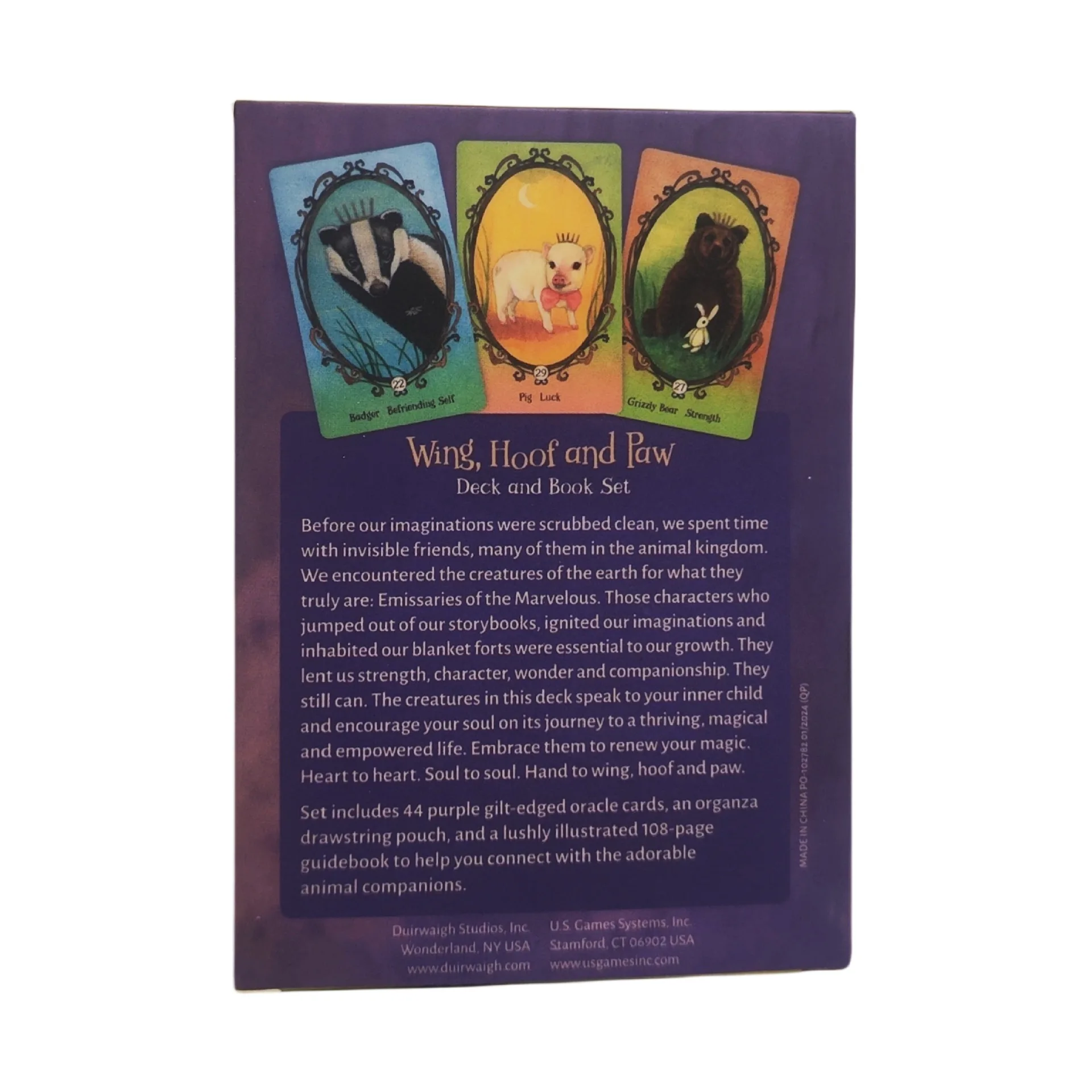 Wing Hoof and Paw Oracle Cards A 44 Deck English Version Divination Edition Animal Companion Tarot Cards Party Board Games