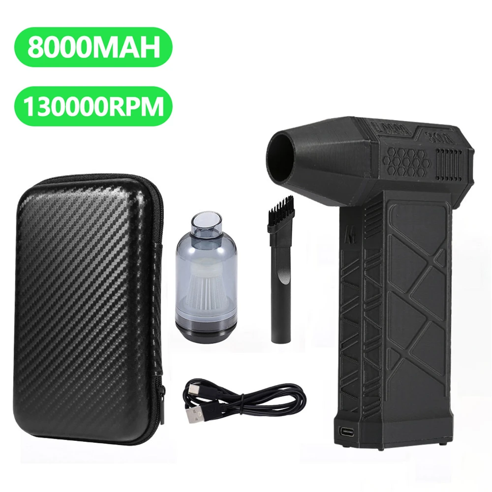 Mini Powerful Air Blower 130000RPM Turbo Jet Fan Outdoor Portable BBQ Electric Blower Car Dryer Powerful Computer Dust Blowing C