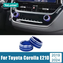 For Toyota Corolla E210 2019 2020 2021 2022 2023 2024 Car Air Condition Switch Knob Ring Cover Interior Decoration Accessories