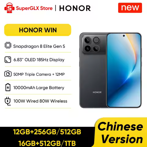 Original New HONOR Win Android Gaming Phone Snapdragon 8 Elite Gen 5 OTA 6.83" OLED 185HZ 50MP 10000mAh Battery 100W Charge IP69