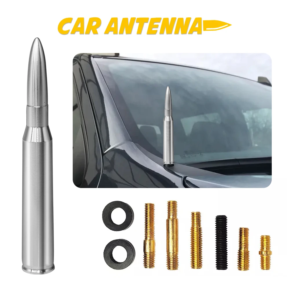 Car Bullet Antenna Radio Signal Aerials Roof Antennas For Chevy Silverado Avalanche GMC Sierra 2007 - 2021 Car Accessories