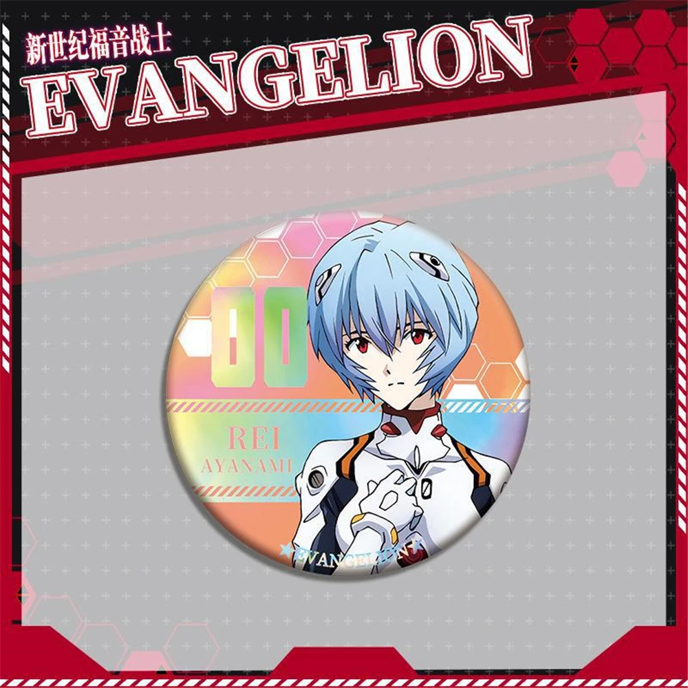 Anime NEON GENESIS Century EVANGELION EVA Ayanami Rei Ikari Shinji Cosplay Costume Badge Pin SPTE Tinplate Brooch Accessories