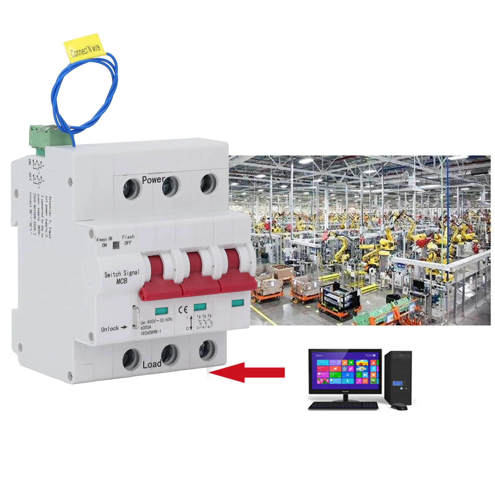 Circuit Breaker Circuit Breaker 3P PC Network Control Passive Active Control Miniature Circuit Breaker  for Factory AC400V