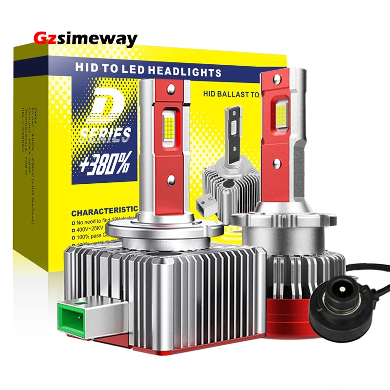 

2PCS D3S LED D1S Headlight Canbus HID D2S D5S D8S D4S Auto Headlamp Bulbs D1R D2R D3R D4R LED Car Light 6000K 30000LM Plug&Play