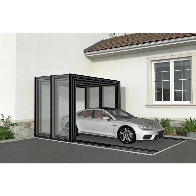 Customized Modern Aluminum Alloy Retractable Glass Outdoor Sun Gazebo Storage Enclosure for Garage