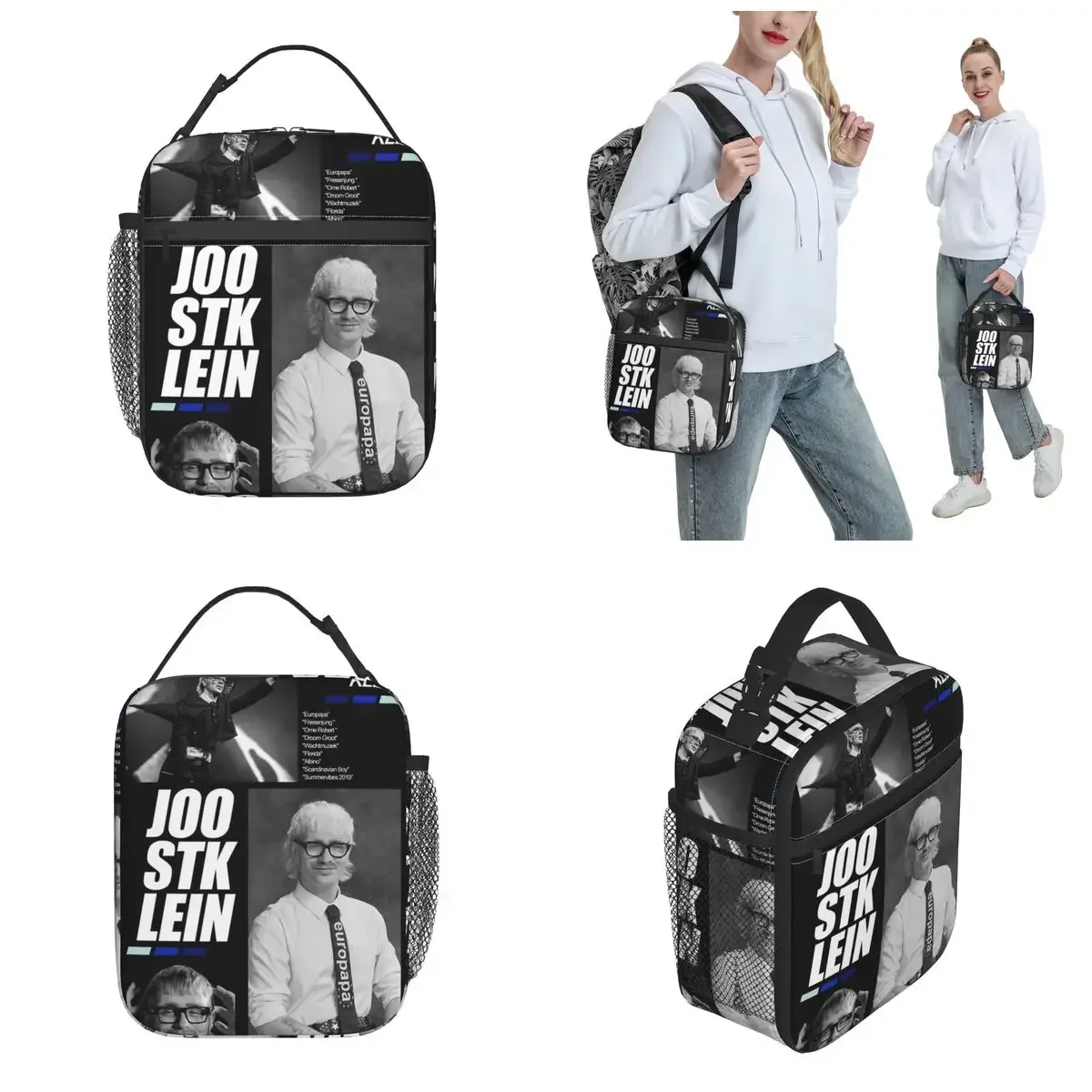 I Love Joost Klein Europapa Thermal Insulated Lunch Bag for Travel Portable Food Bag Container Men Women Cooler Thermal Food Box