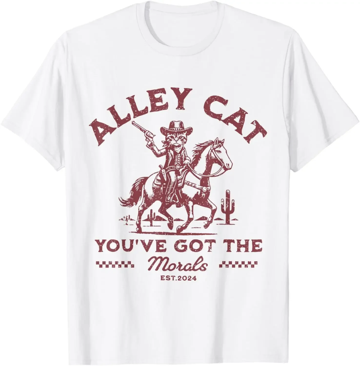 Funny Trump Alley Cat Morals No Claws Barred T-Shirt