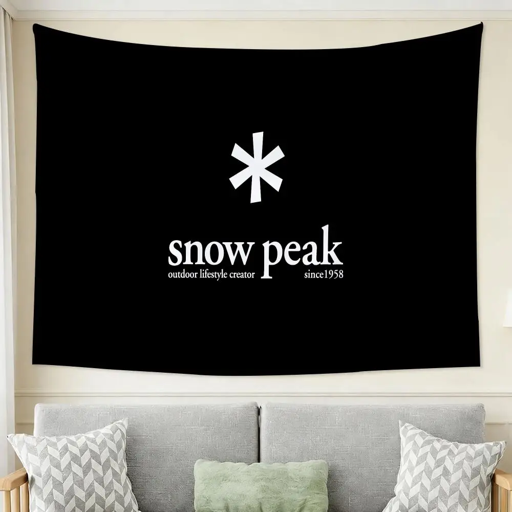Fashion Logo S-Snow Peak Tapestry Wall Hanging Tapestry Aesthetic Room Decor Banners for Bedroom Living Room Outdoor Party