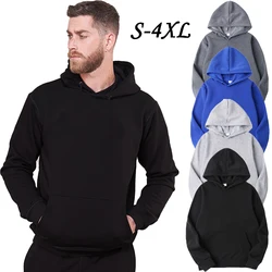 Mens Hoodies Sweatshirts Fashion Casual Long Sleeve Hooded Pullovers Autumn Winter Tops