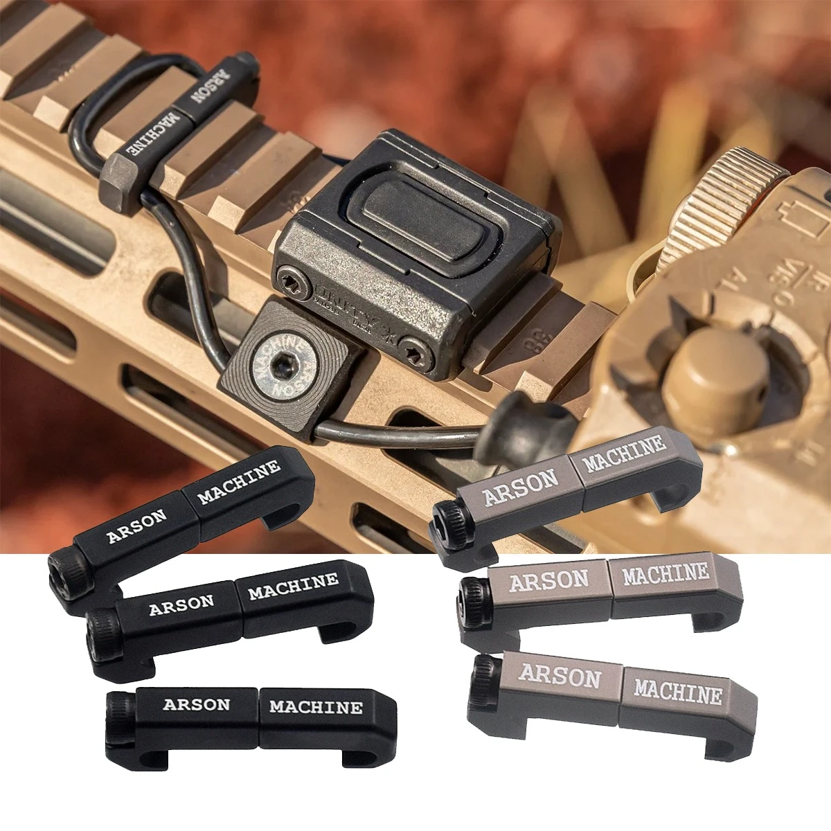 3Pcs/set Tactical Arson Machine Cable Management WireGuide System For M300 M600 PEQ Flashlight Switch Cable Clip