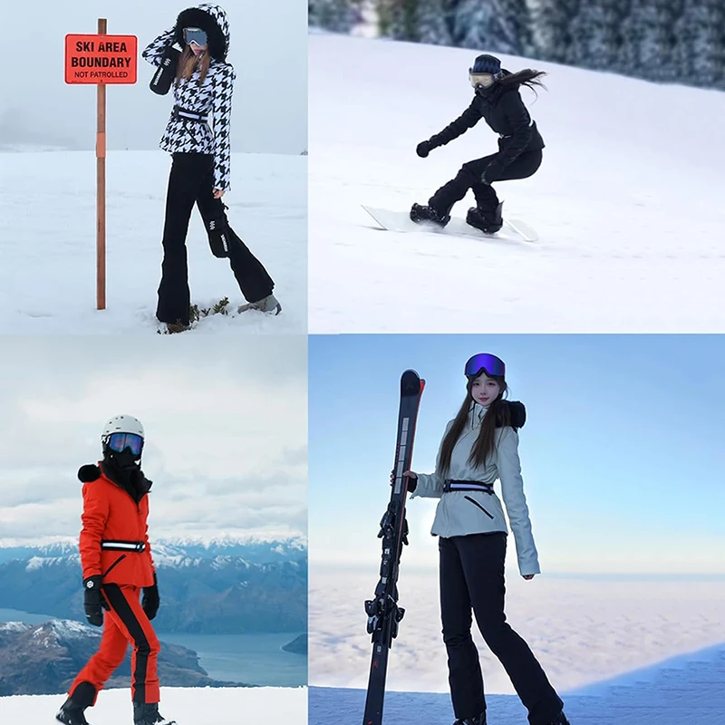 Jaquetas de esqui quentes ao ar livre 2025 feminino montanha com capuz snowboard roupas esportivas mulher casacos de neve inverno à prova de vento outerwear