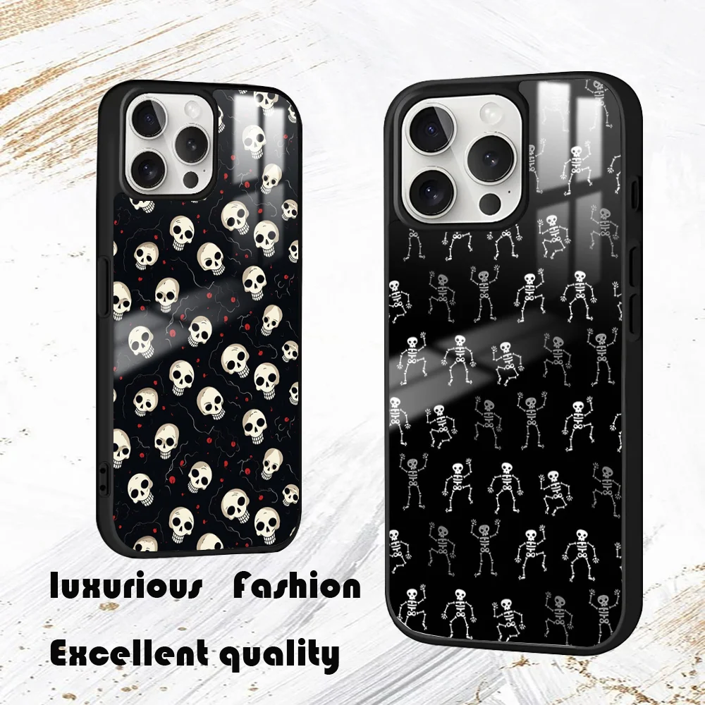 My favorite little skull Phone Case For iPhone 16 15 14 13 12 11 Pro Max Plus Mini PC Fashion High Quality mirror phone case