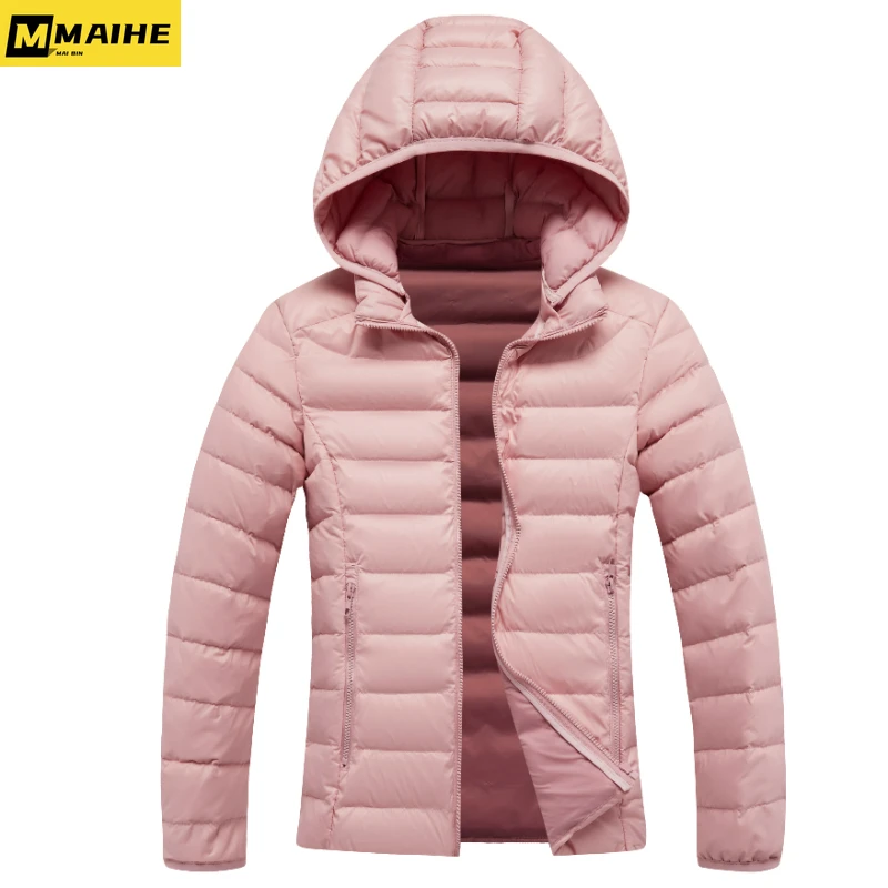 2023 Men's new winter down jacket ultra-light waterproof windproof breathable coat large size men's and women's hooded jacket