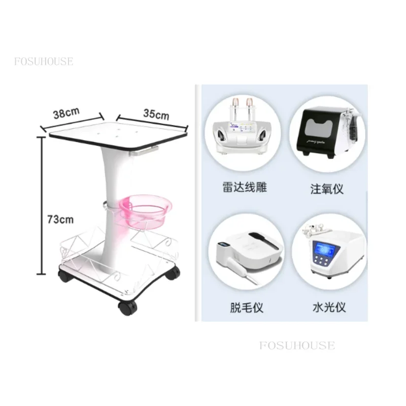 Wooden Trolley Special Clearance Multifunction Tool Trolleys Beauty Salon Instrument Base Storage Bracket Beauty Salon Cart