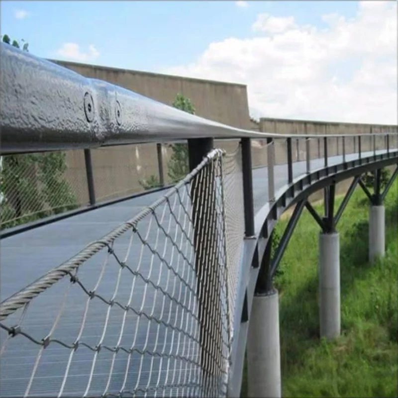 Customized Bridge Railing Rope Mesh Netting with Stainless Steel Cable  High Strength Flexibility