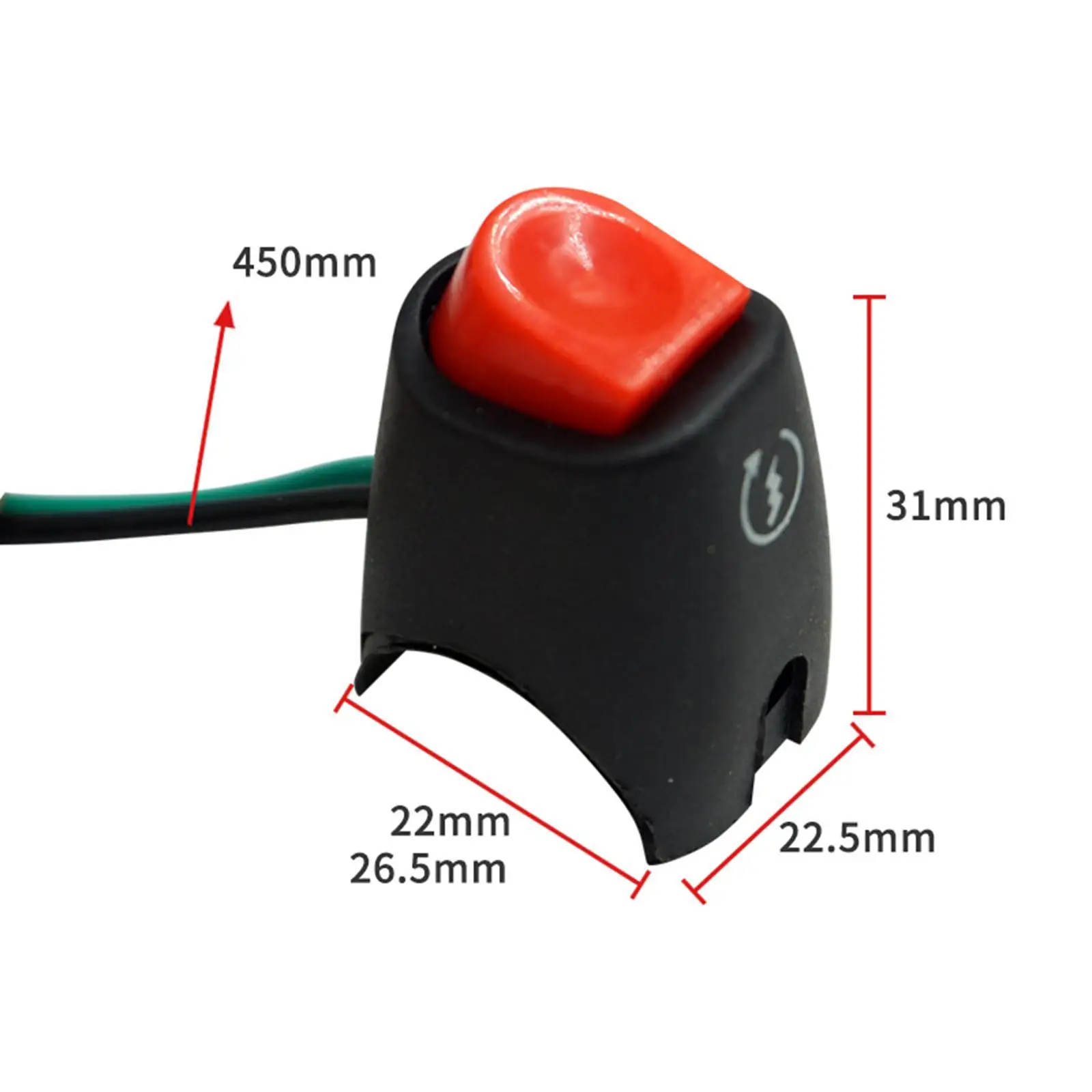 Motorbike Accessories Switch Handlebar 22mm Modification Start Self Reset Universal Ignition Key Switch for Motorcycle