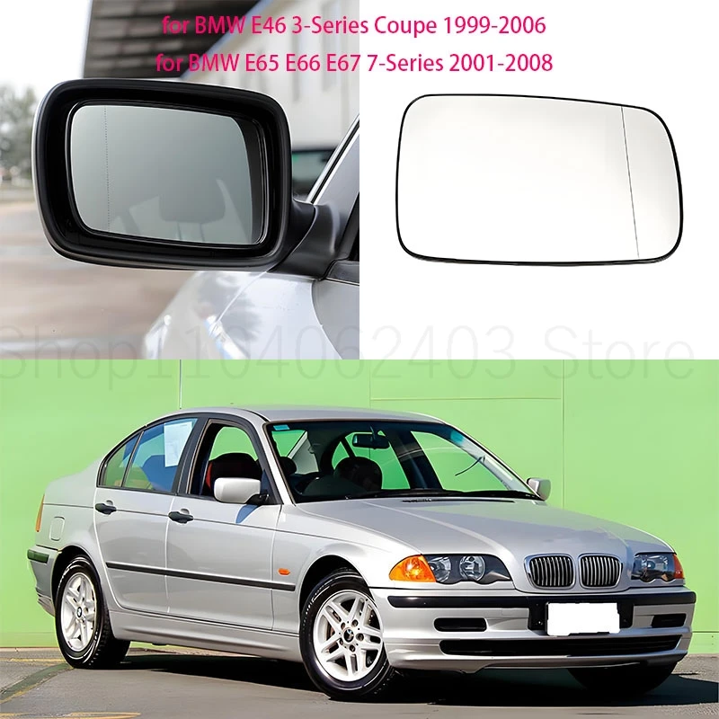 

Heated Auto Side Mirror Glass for BMW 3-Series E46 retroviseur Coupe 7-Series E65 E66 E67 left right replacement