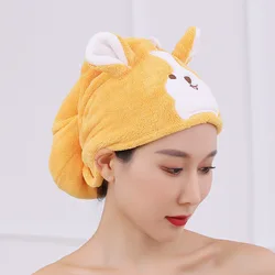 Microfiber dry Hair Towel Cute Women And Child After shower Hair Drying Hat Absorption Turban Towels Bathing Tools