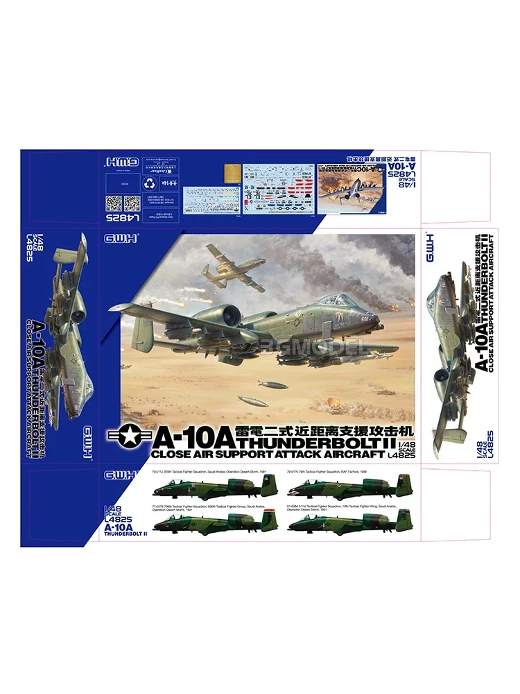 Great Wall hobby Assembled Aircraft Model Kit L4825 A-10A Thunderbolt II Closed Air Support Attack Aircraft 1/48