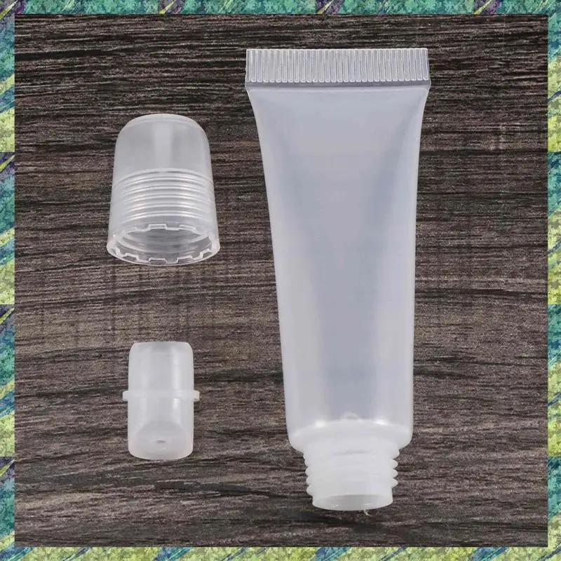 نانا 50 حزمة 10 مللي أنابيب ملمع الشفاه غسول فارغ أنابيب إعادة التعبئة أنابيب الضغط الناعمة DIY بها بنفسك زجاجة توزيع السفر