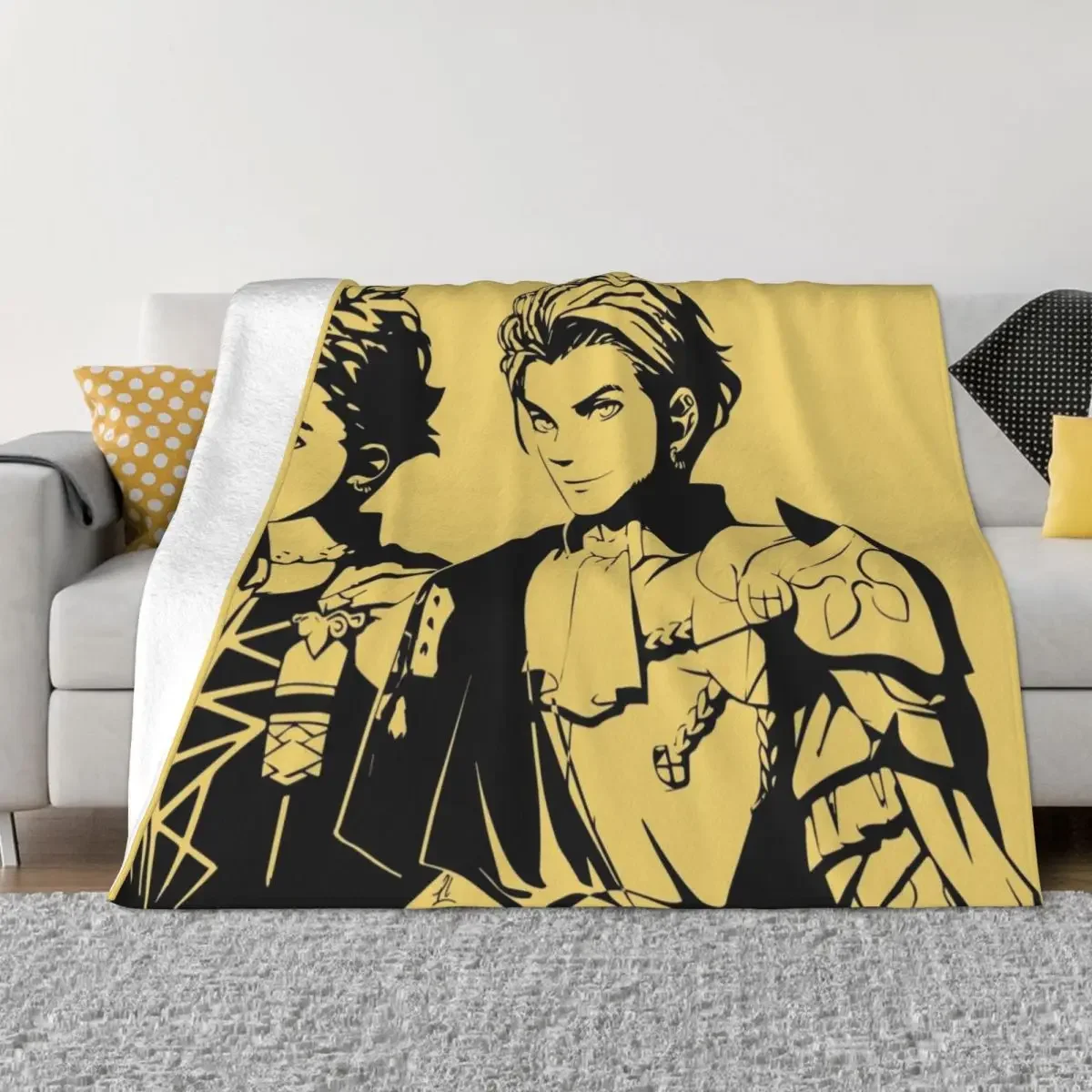 Claude Fire Emblem Three Houses - Pre & Post Time Skip Throw Blanket Sofa Soft Big valentine gift ideas Cute Blankets