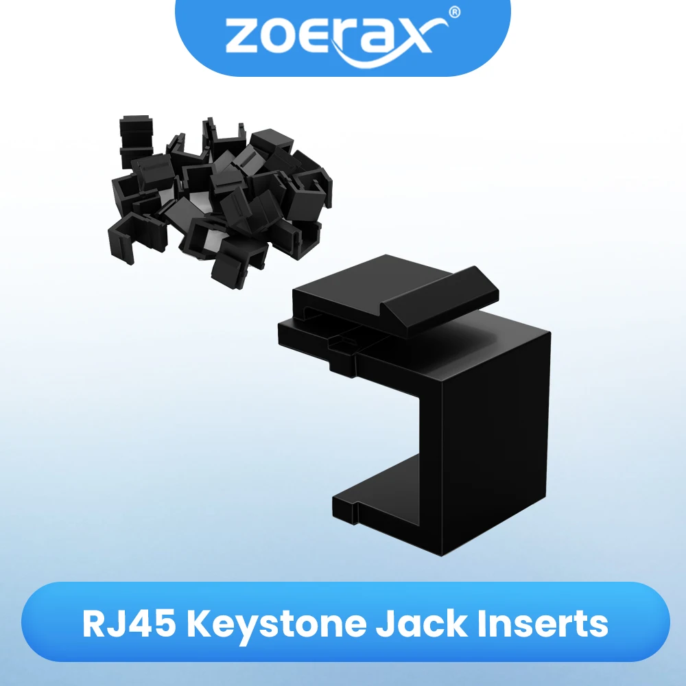 ZoeRax 30/10PCS RJ45 Keystone Jack Inserts for Filling Blank Keystone Wall Plate and Patch Panel