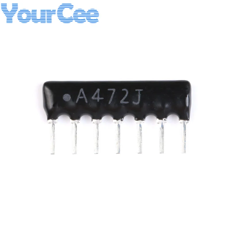 20 Chiếc Nhúng Điện Trở Mạng 1/8W 5% 7 Chân A07-103JP 10K A07-472JP 4K7 A07-102JP 1K ohm