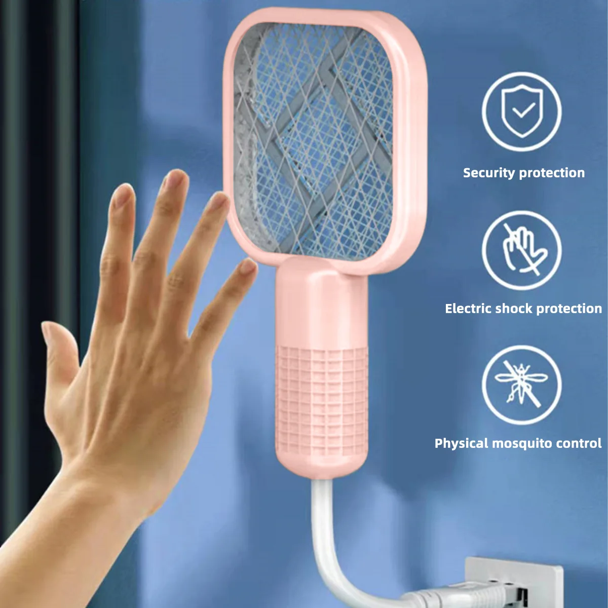 Portable Insect Swat Compact Electric Mosquito Exterminator USB Port UV Lamp Mini Fly Swat For Outdoor Camping Bedroom