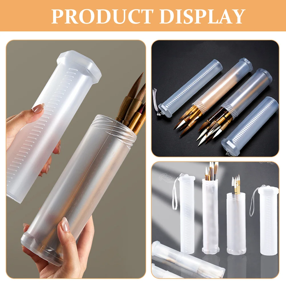 4 шт., прозрачные регулируемые тюбики для хранения, инструменты для рисования акварелью, органайзер, портативный чехол для художника, держатель для кистей для акварельных красок