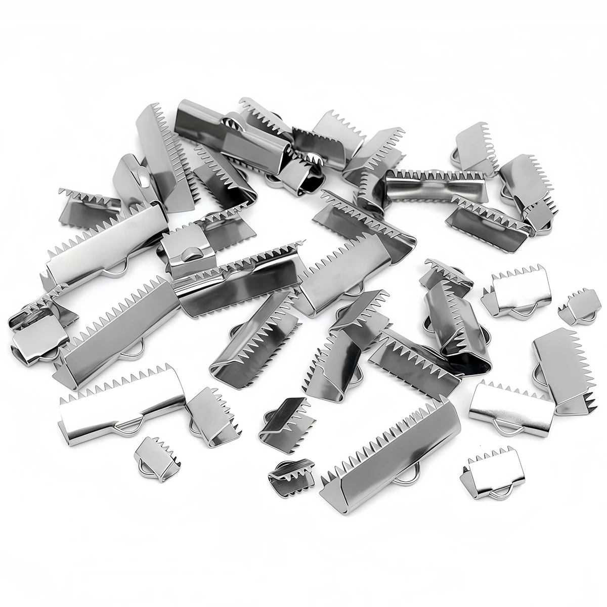 10/30 Stück 6,5-25 mm Edelstahl-Endkappen, Schnallen, Kordelverschlüsse, Verbindungsstücke für die DIY-Schmuckherstellung – Detail 7