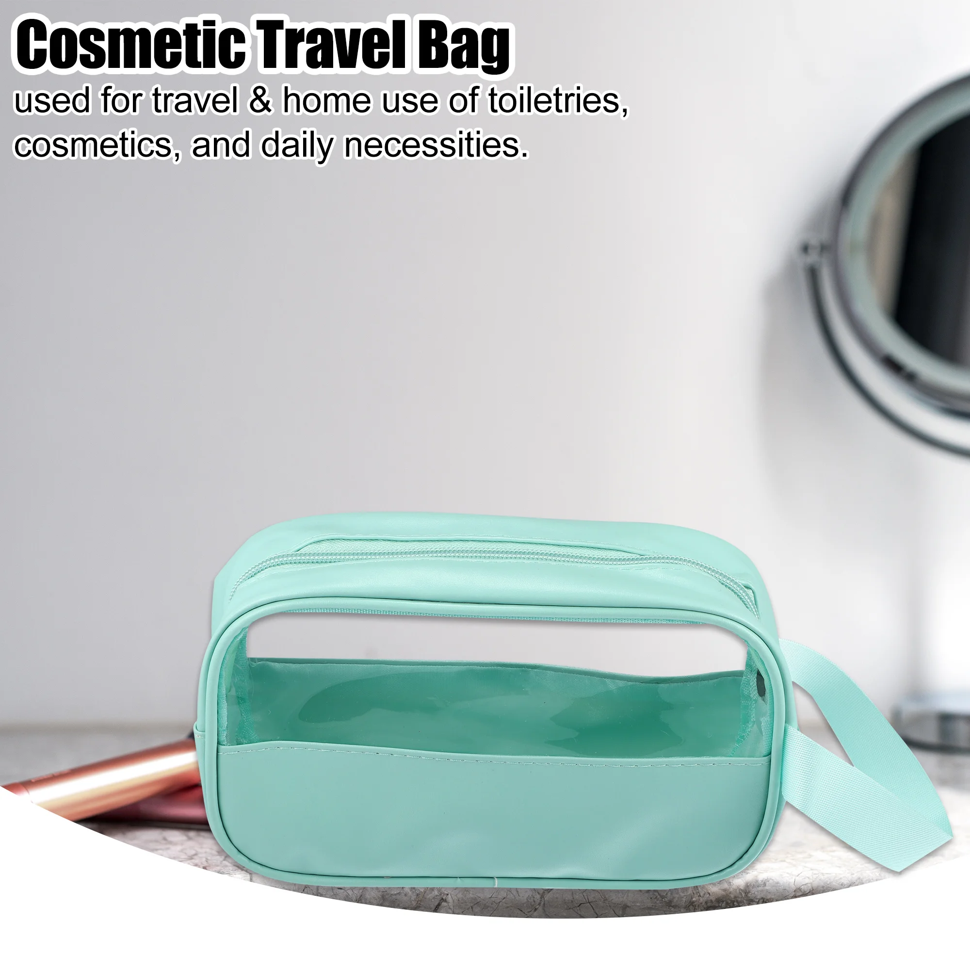 VOCOSTE Portable Makeup Bag Travel Cosmetic Toiletry Bag Brush Storage Lipstick Carrying Case Outdoor Handbag Organizer Tools