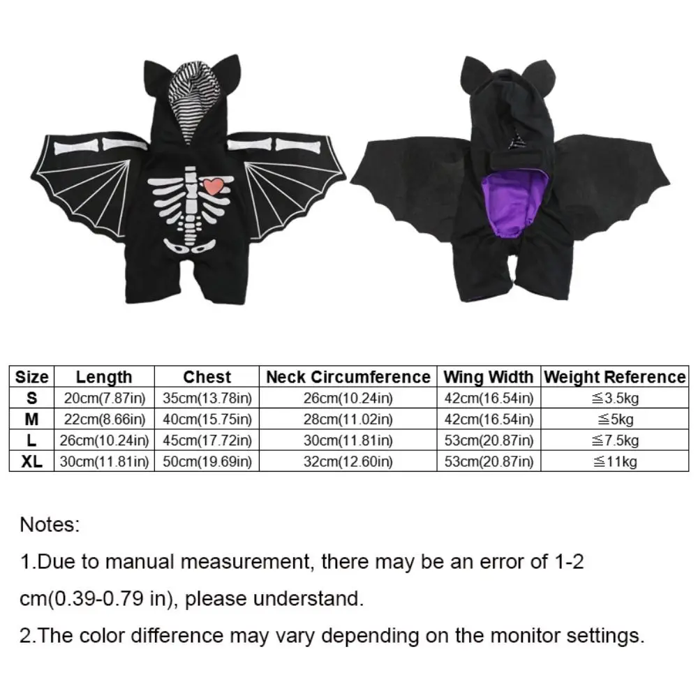 Funny Decorative Dog Bat Clothing Breathable Black Halloween Pet Bat Costume Wear Resistant Pet Cosplay Costume Cosplay Party