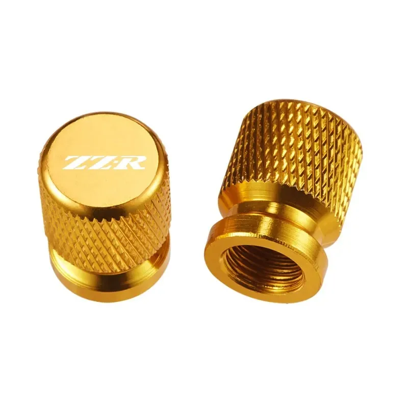 2 قطعة دراجة نارية CNC الألومنيوم الإطارات صمام منفذ الهواء الجذعية غطاء قبعات لكاواساكي ZZR250 ZZR 1400 1200 600 zzr1400