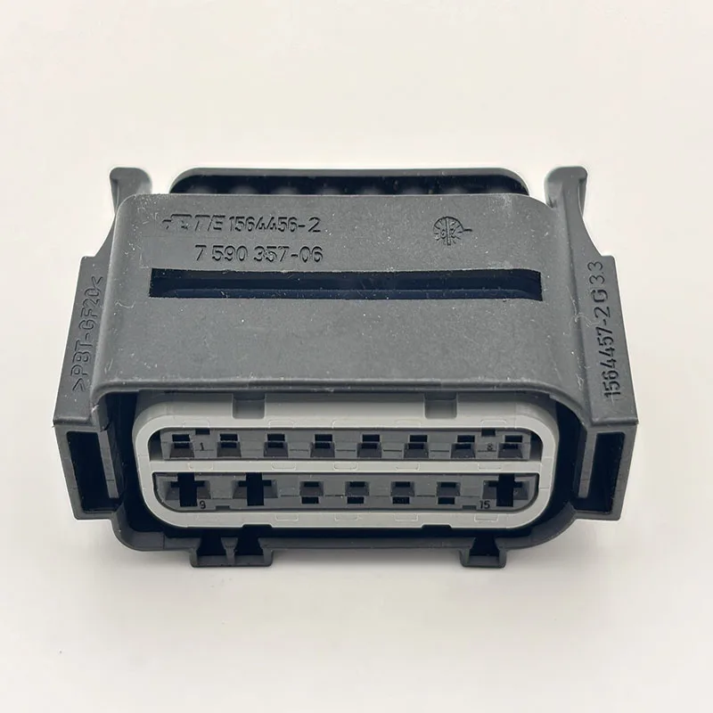 15 Pin Automobile Waterproof Connectors Parts Radar Harness Master Plug 7590357-06 1564456-2 1564457-2G3.3 PBT GF20 For BMW