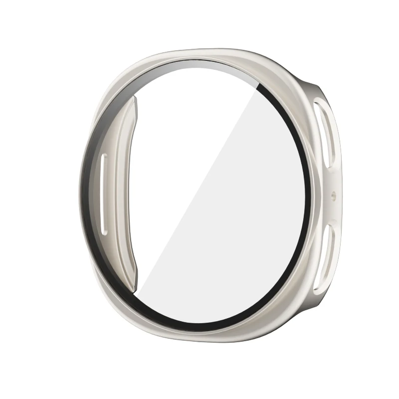 Vetro temperato + custodia per Samsung Galaxy Watch 8 40mm/44mm 3DFull PC cover protezione schermo paraurti shell + pellicola orologio 8 Accessori