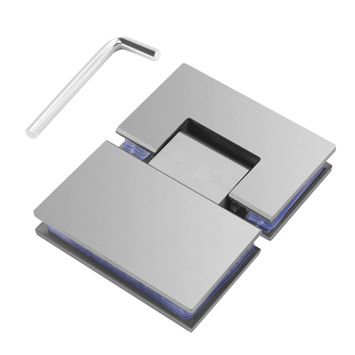 Abjs resistente 180 graus porta de vidro armário vitrine clipe de vidro dobradiça da porta do chuveiro peças reposição aço inoxidável p