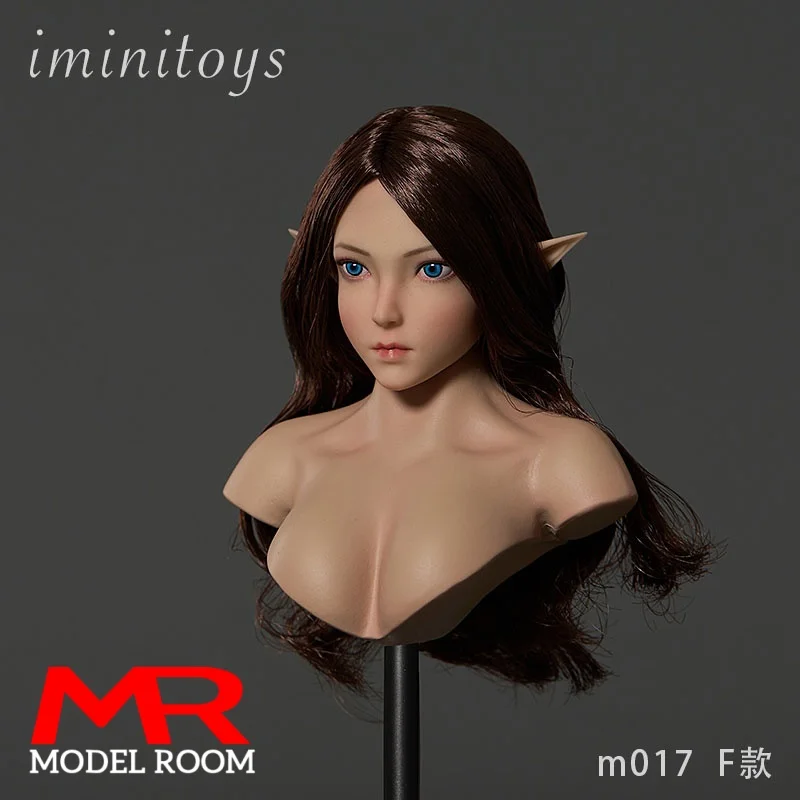 Iminitoys M017 1/6 ليتل قزم فتاة عيون زرقاء رئيس نحت نحت نموذج صالح 12 ''TBL JIAOU شاحب أنثى الجندي عمل الشكل الجسم