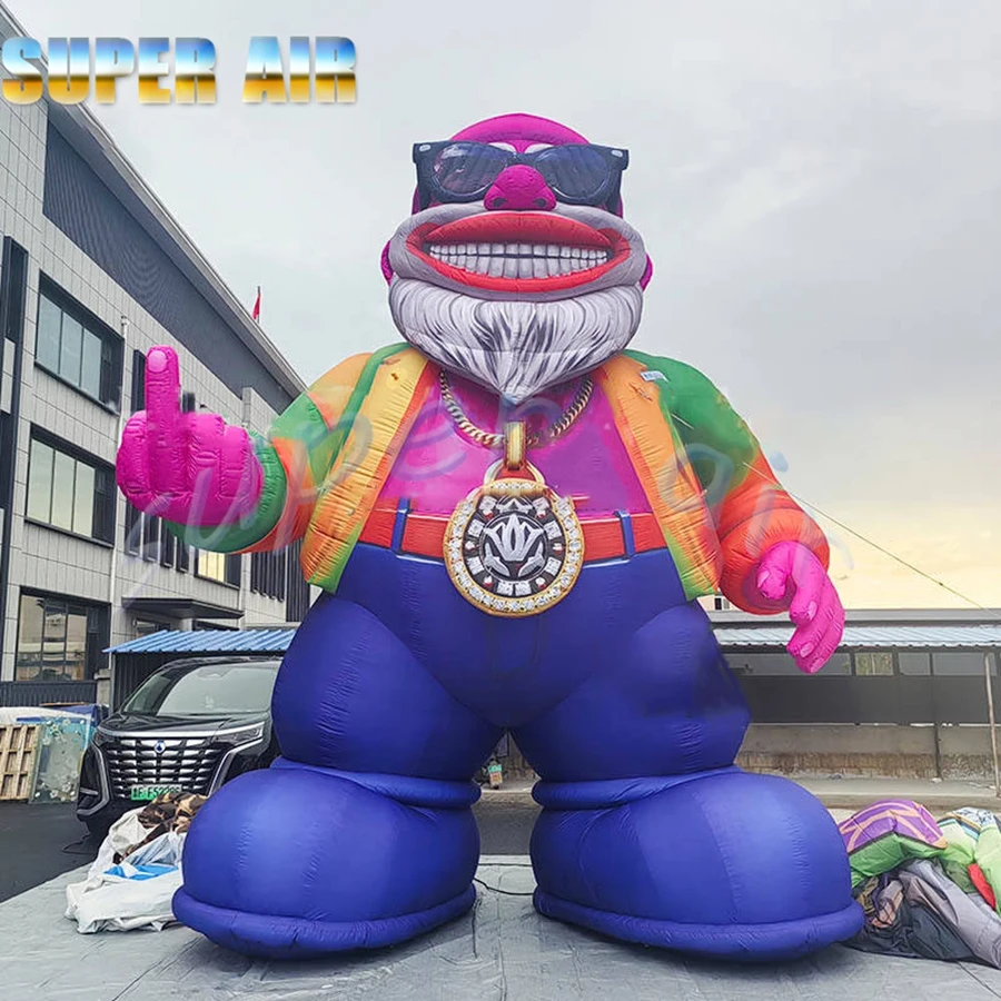 Personas mayores inflables gigantes de moda personalizadas con gafas para decoración al aire libre