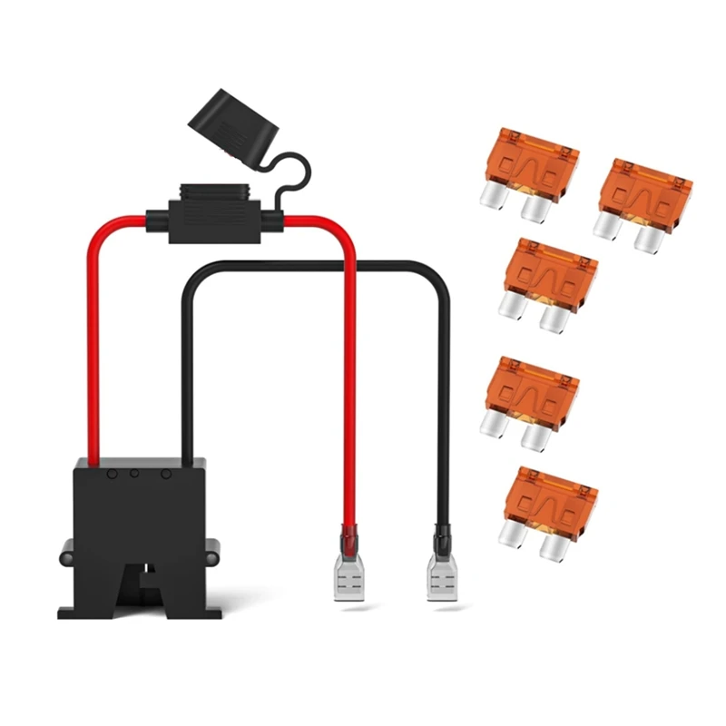 A19F-Wire Harness Connector For Power Wheel 12-Volt SLA Battery, With 5 Pcs 40A Fuses, Also For Batteries With F2 Terminals
