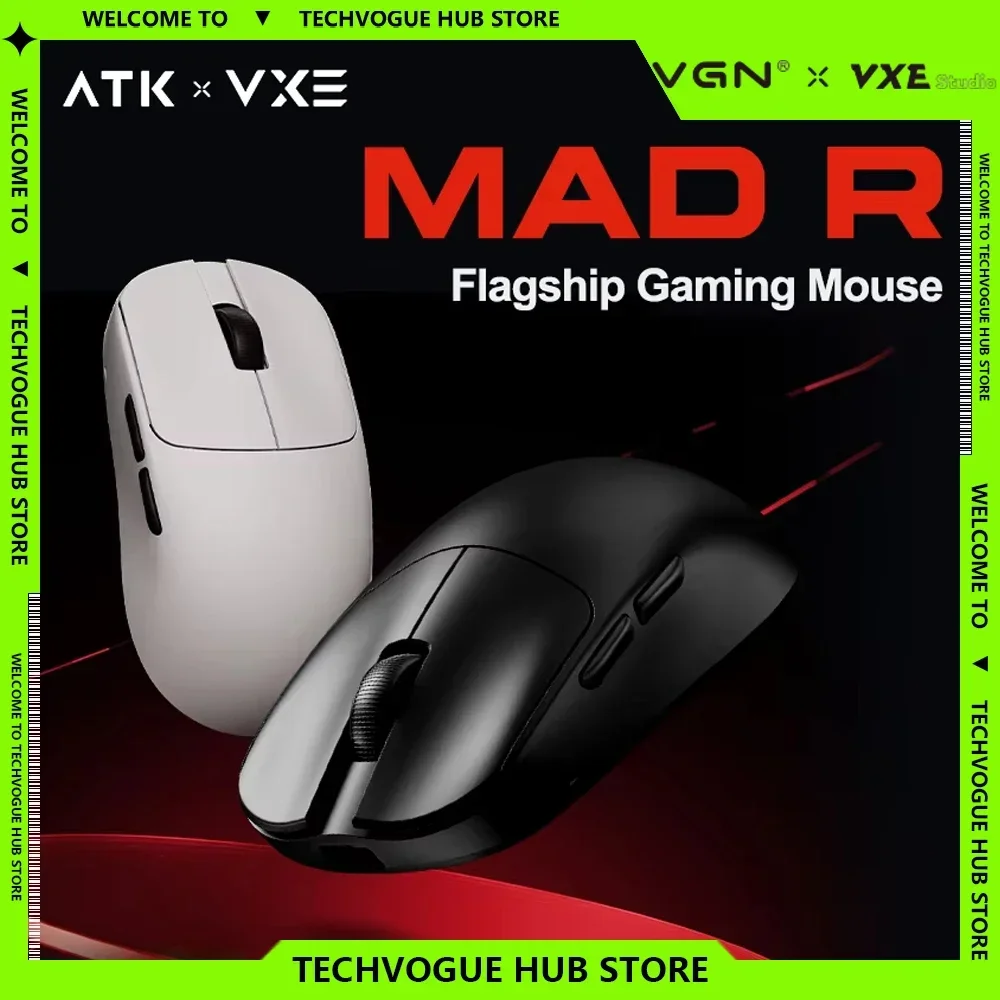 VGN VXE MAD R MAJOR Gaming Mouse 8000 PAW3950 Sensor FPS Wireless Mouse Gaming Low Latency Light Weight Customized Gamer Mouse