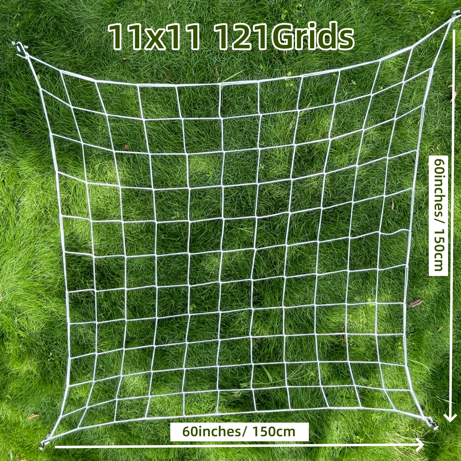 NONE 4'' Mesh-Spaliernetz für Wachstumszelte, Pflanzenunterstützung, elastisches ScrOG/LST/HST-Netz mit Haken, Wachstumsbox-Kit, Training mit niedrigem Stress 8
