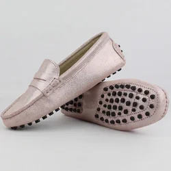 2026 New Casual Women shoes Genuine Leather Women Loafers Moccasins Fashion Slip On Women Flats Shoes
