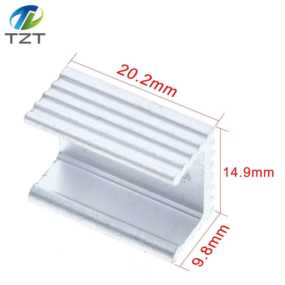 10pcs Aluminium TO-220 Heatsink TO 220 Heat Sink Transistor Radiator TO220 Cooler Cooling 20*15*10MM