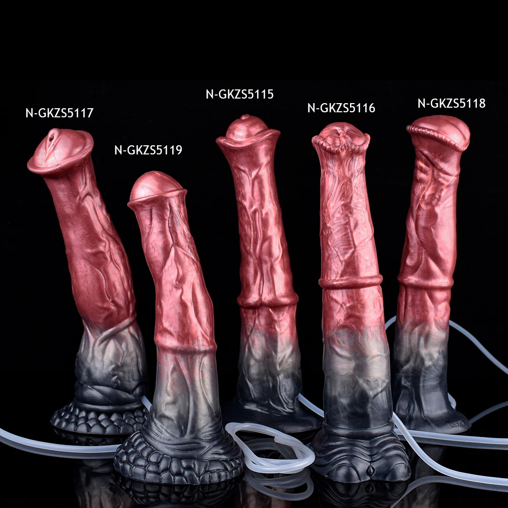 NNSX Realistic Horse Penis Long Squirting Dildo Anal Plug Toys with Suction Cup G-Spot Stimulation Sex Toy For Women Men Couples view 6