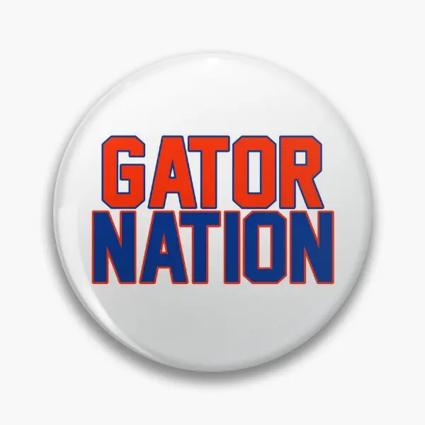 Gator Nation  Soft Button Pin Women Metal Badge Clothes Jewelry Decor Hat Brooch Lover Fashion Gift Collar Cartoon Creative