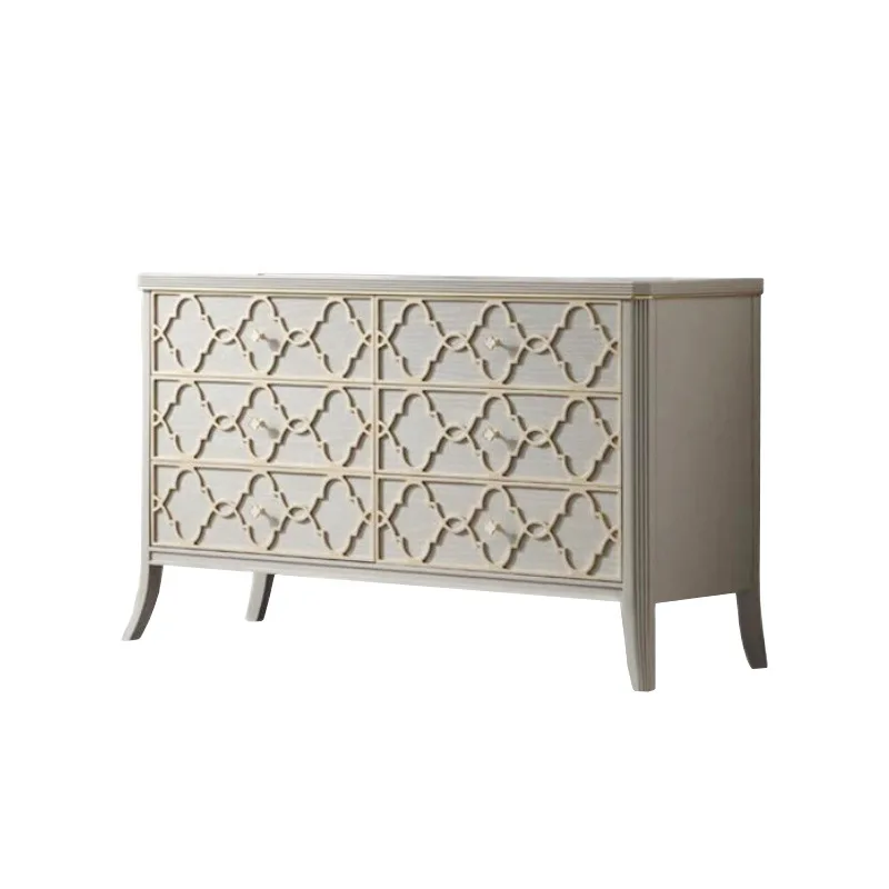 

Home entrance European classical foyer decorative post-modern old dining side cabinet shoe