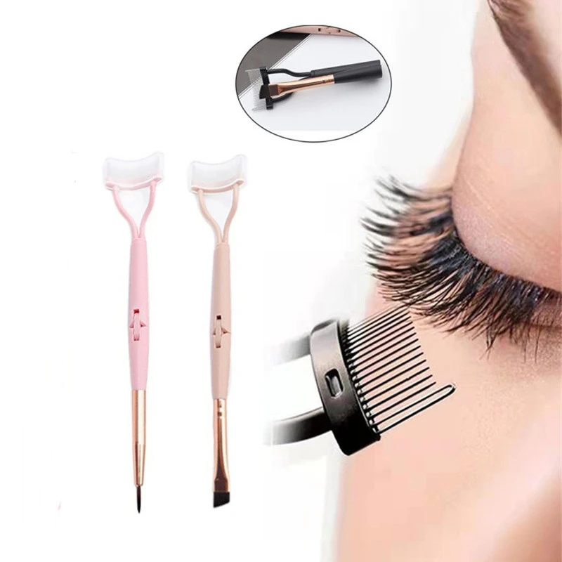 Eyelash Separator Stainless Metal Teeth Foldable Eyelash Curler Beauty Makeup Eyebrow Brush Comb Mascara Curl Makeup Tool