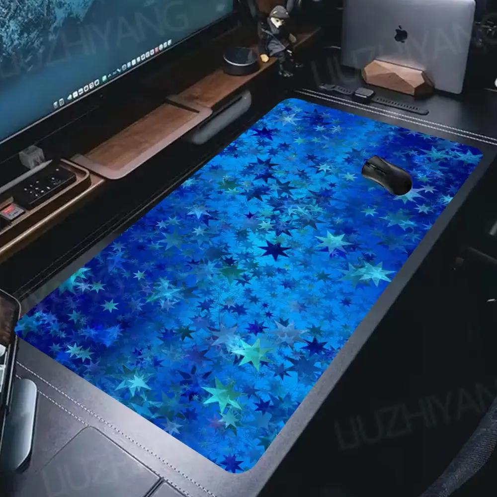 Blue Maple Leaf Mouse Pad Esports Office Laptop Desk Mat XXL Game Accessories Mousepad Rubber Anti-slip HD Gaming Long Desk Mat